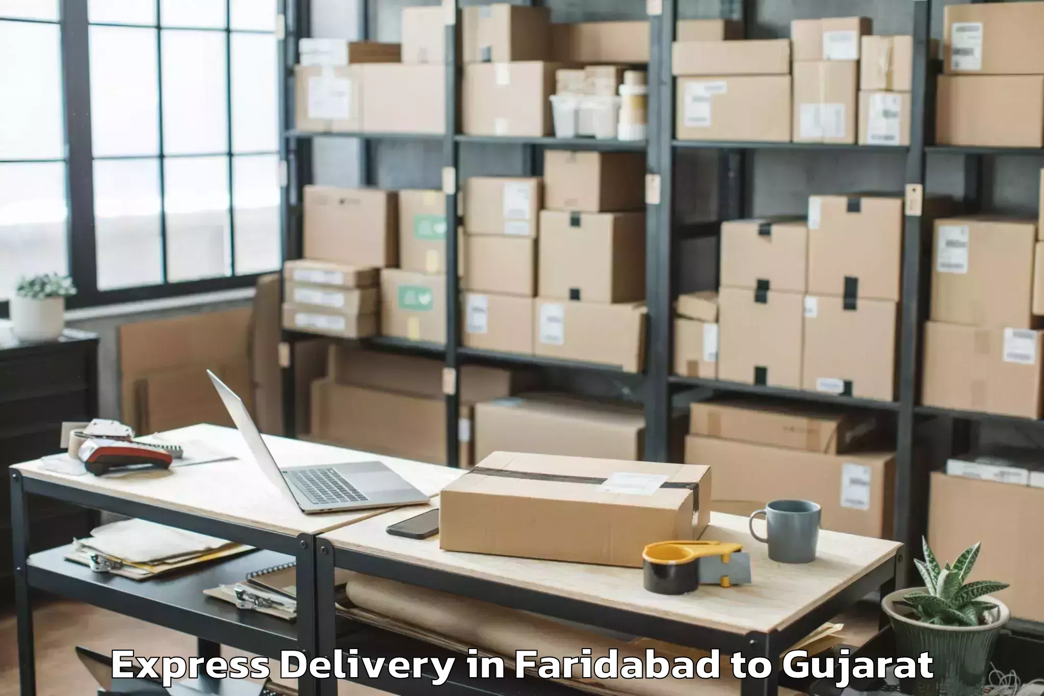 Discover Faridabad to Jhagadia Express Delivery